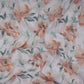 Orange & Green Dobby check floral print Cotton Linen Fabric DE-32138