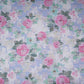 Blue Dobby check floral print Cotton Linen Fabric DE-32136