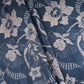 Black Floral Print Cotton Satin Fabric PG-30404