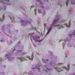 Purple & Green Dobby check floral print Cotton Linen Fabric DE-32139