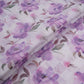 Purple & Green Dobby check floral print Cotton Linen Fabric DE-32139