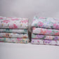 Purple & Green Dobby check floral print Cotton Linen Fabric DE-32139