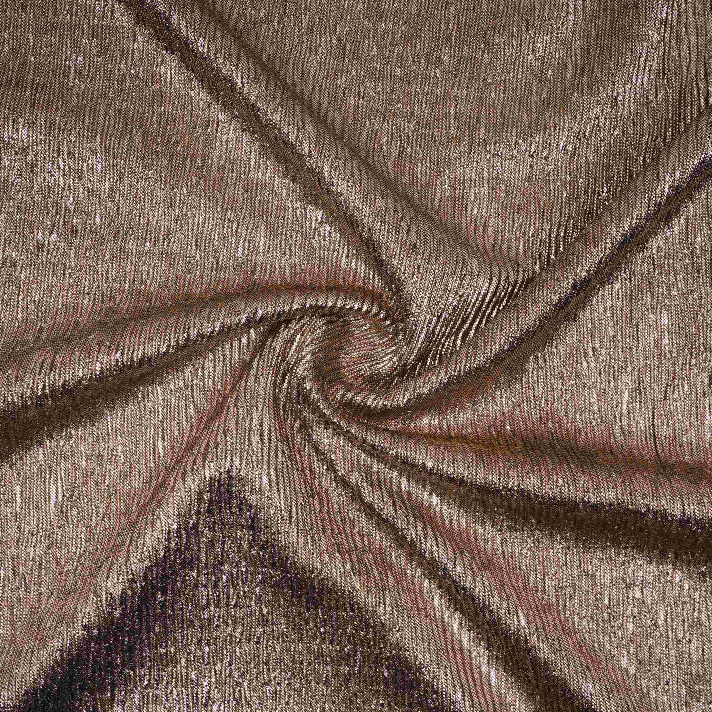 Black Foil Fabric with Golden Shimmer Crush LI-32272 - TradeUNO