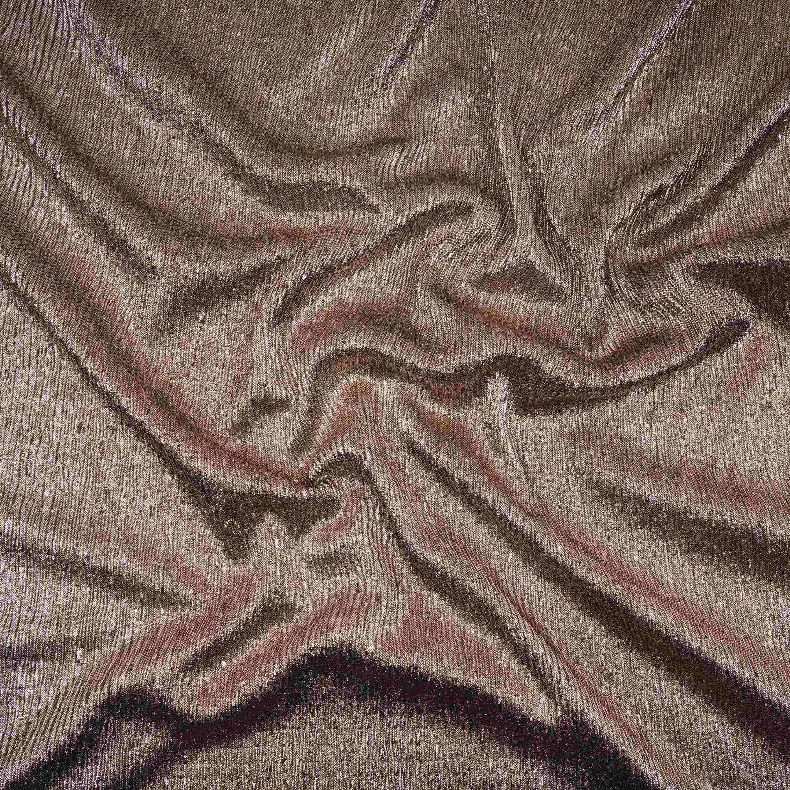 Black Foil Fabric with Golden Shimmer Crush LI-32272 - TradeUNO