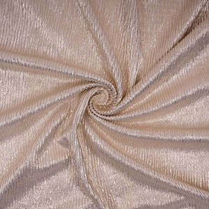 White Foil Fabric with Golden Shimmer Crush LI-32271 - TradeUNO