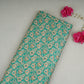 Green Floral Print Cotton Satin Fabric PG-30399