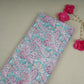 Teal Green Floral Print Cotton Mulmul Fabric PG-30388
