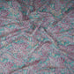 Teal Green Floral Print Cotton Mulmul Fabric PG-30388