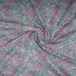 Teal Green Floral Print Cotton Mulmul Fabric PG-30388
