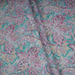 Teal Green Floral Print Cotton Mulmul Fabric PG-30388