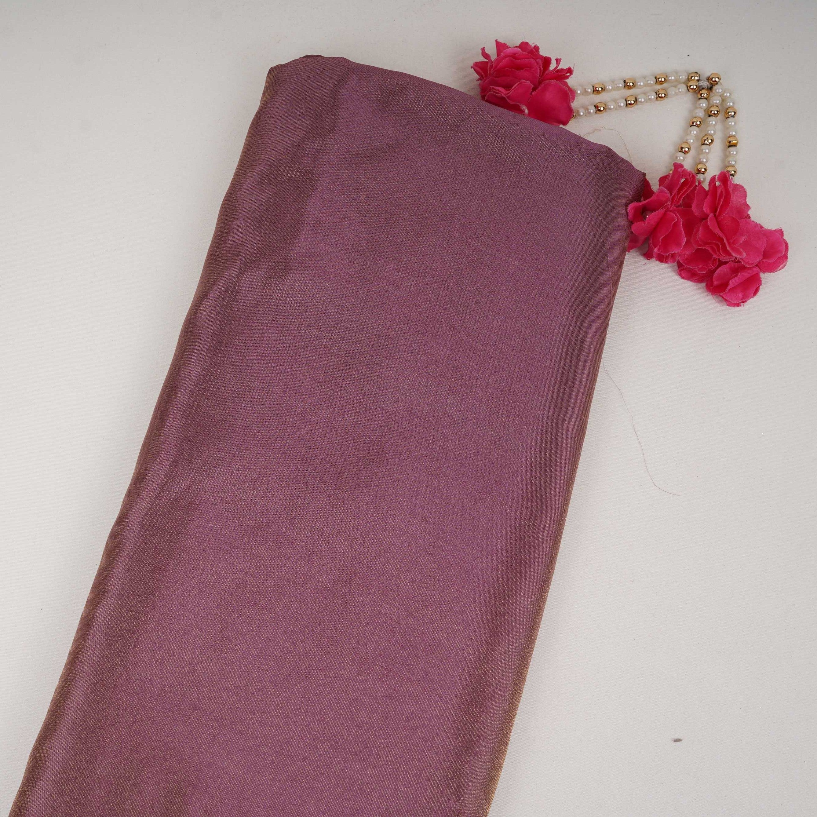 Purple Solid Shimmer Tissue Fabric NFS-13 - TradeUNO