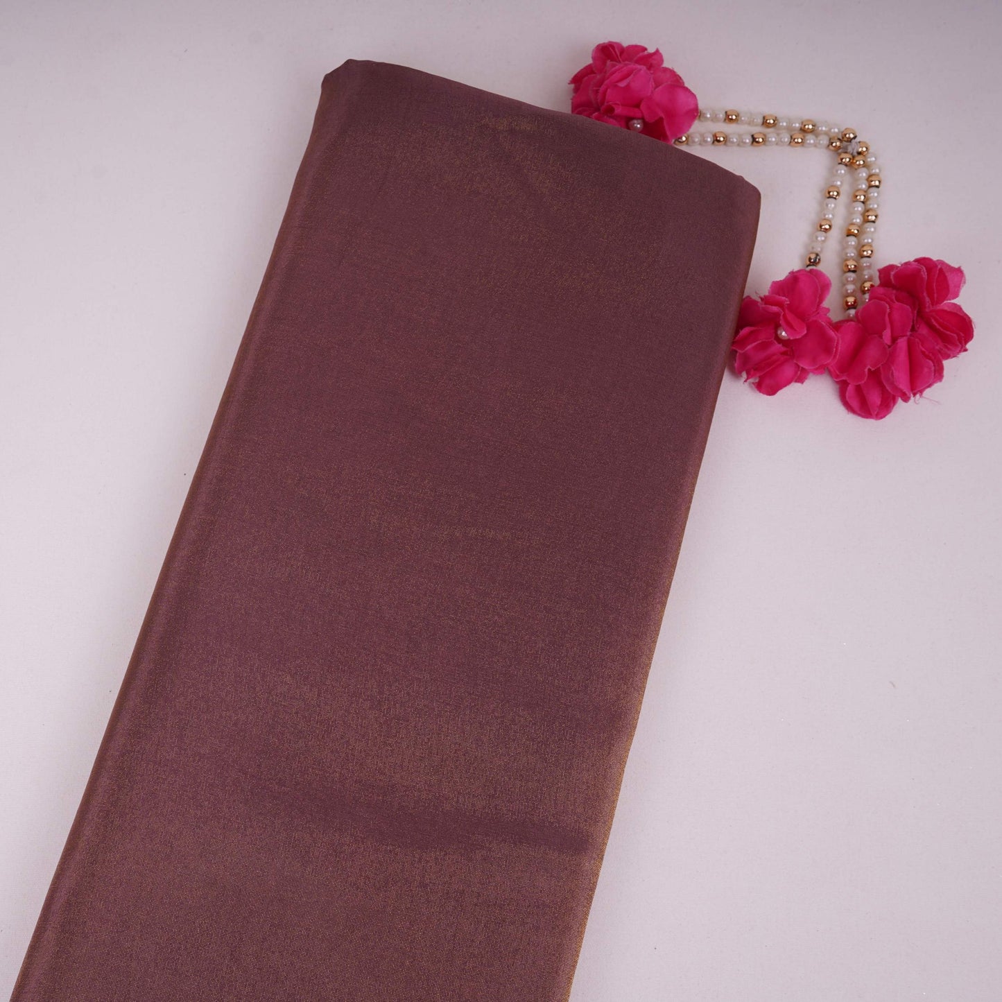 Dark Purple Solid Shimmer Tissue Fabric NFS-15