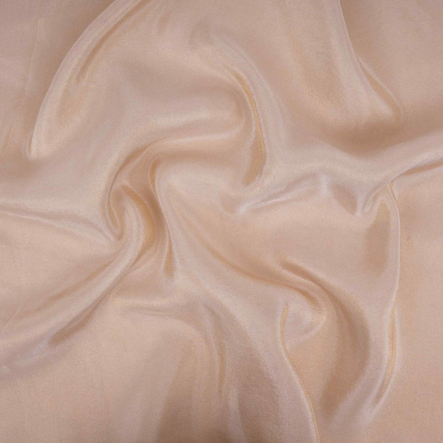 Cream Solid Shimmer Tissue Fabric NFS-01