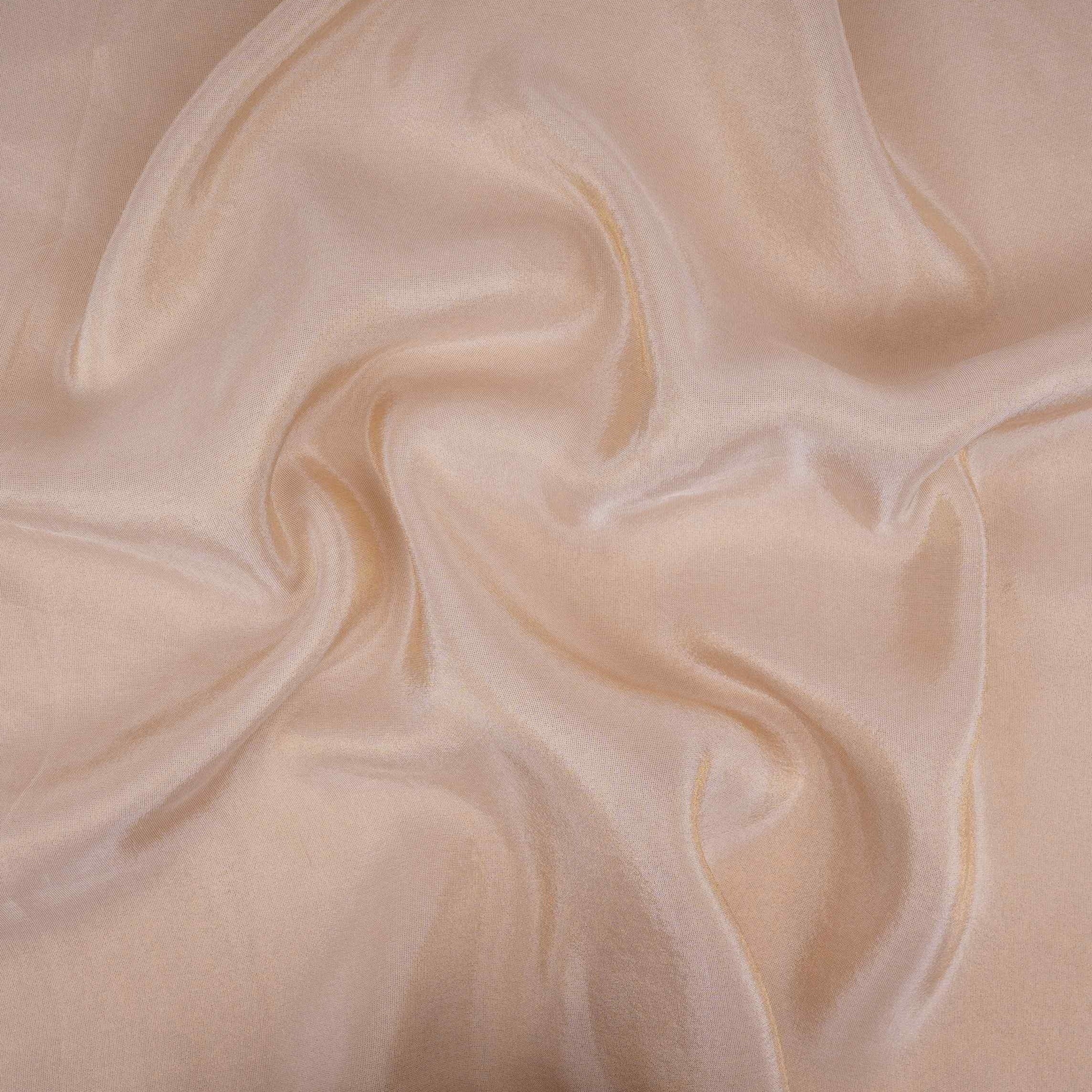 Cream Solid Shimmer Tissue Fabric NFS-01 - TradeUNO