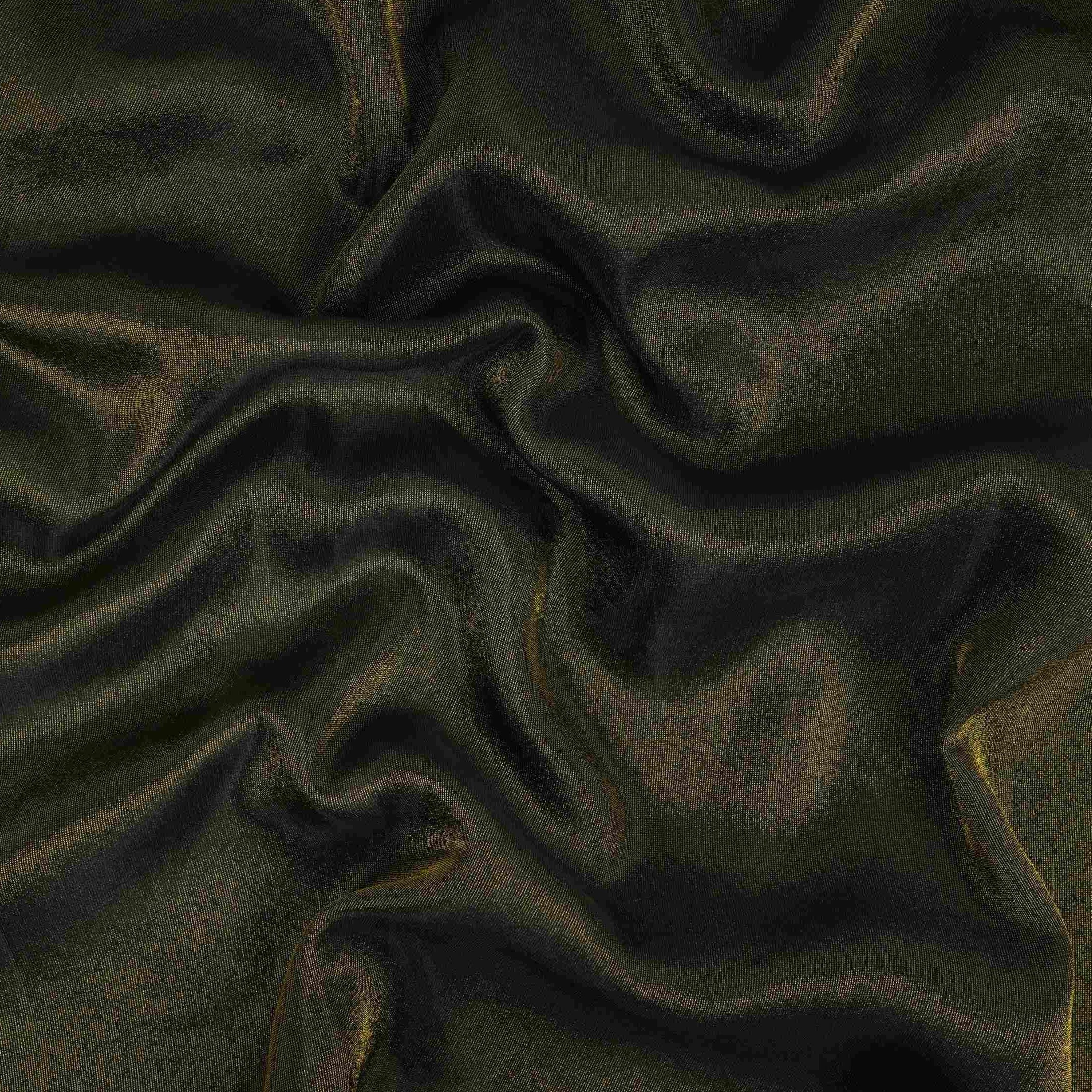 Dark Green Solid Shimmer Tissue Fabric NFS-10 - TradeUNO