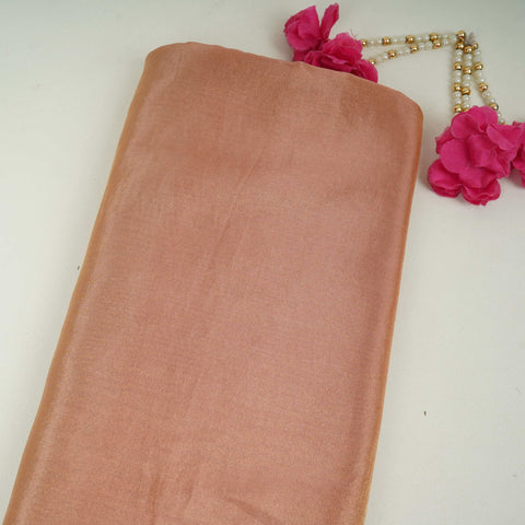Peach Solid Shimmer Tissue Fabric NFS-09