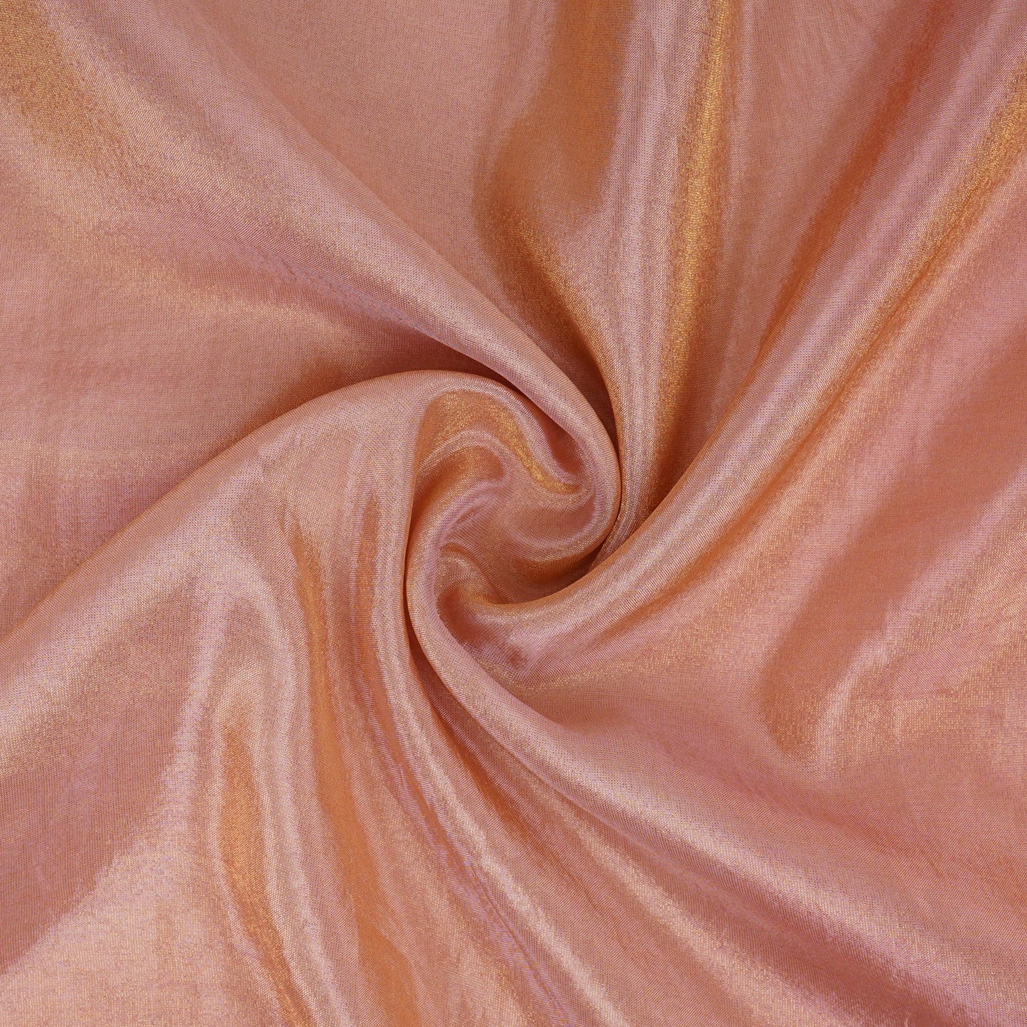 Peach Solid Shimmer Tissue Fabric NFS-09