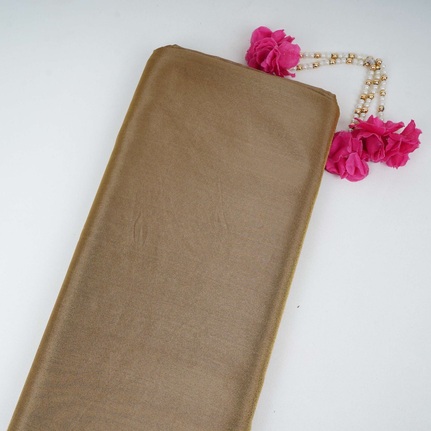 Metalic Gold Solid Shimmer Tissue Fabric NFS-07