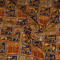 Blue & Gold Abstract Print Cotton Mulmul Fabric PG-30385