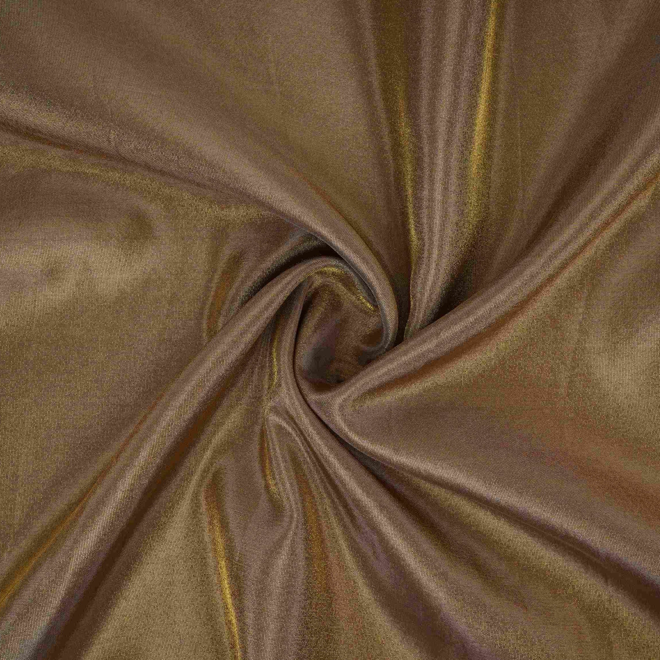 Metalic Gold Solid Shimmer Tissue Fabric NFS-07 - TradeUNO
