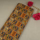 Blue & Gold Abstract Print Cotton Mulmul Fabric PG-30385