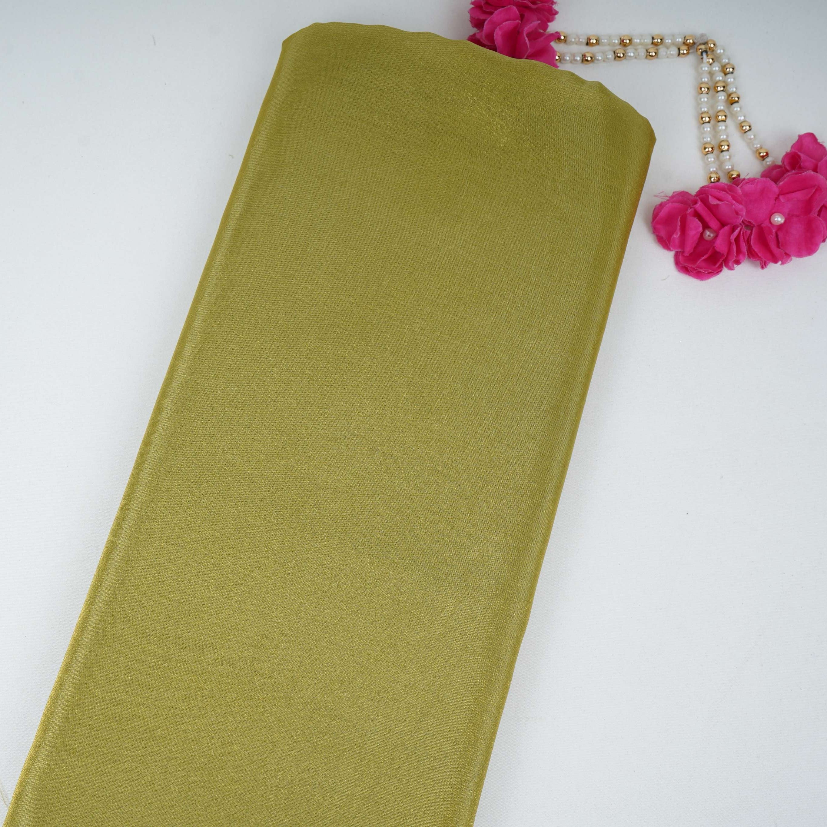 Light Green Solid Shimmer Tissue Fabric NFS-05 - TradeUNO