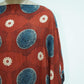 Red Ajrakh print Modal Silk Kaftan EEG-31602