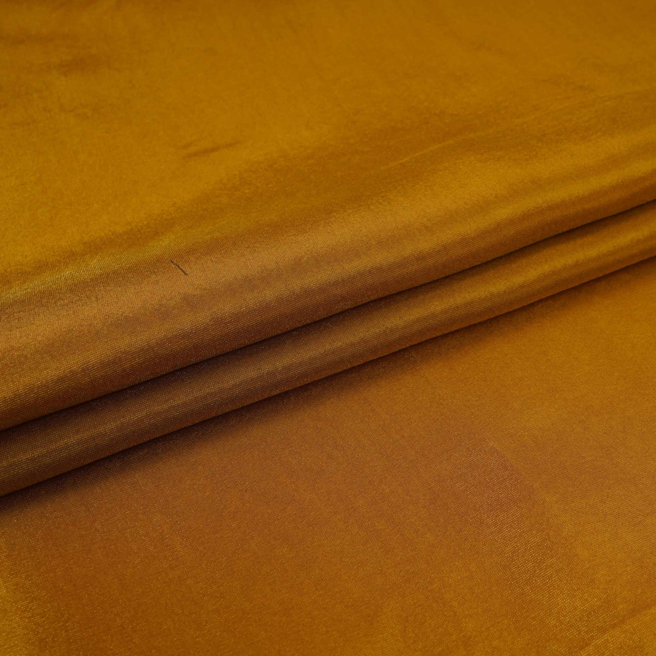 Mustard Yellow Solid Shimmer Tissue Fabric NFS-04 - TradeUNO