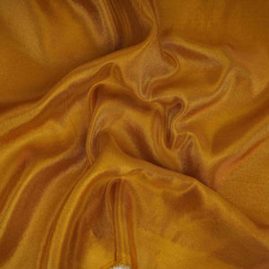 Mustard Yellow Solid Shimmer Tissue Fabric NFS-04 - TradeUNO