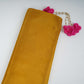 Mustard Yellow Solid Shimmer Tissue Fabric NFS-04