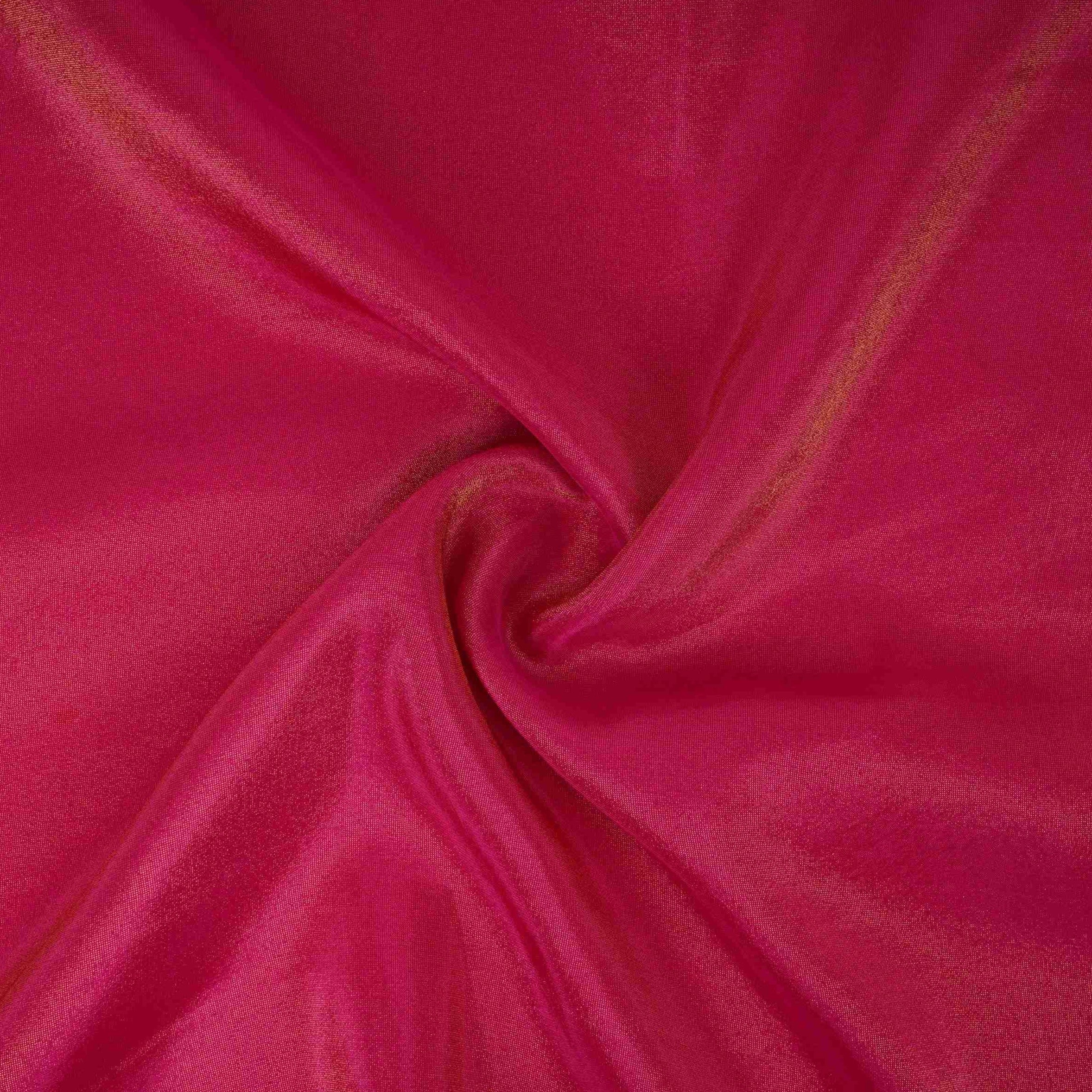 Rani Pink Solid Shimmer Tissue Fabric NFS-12 - TradeUNO