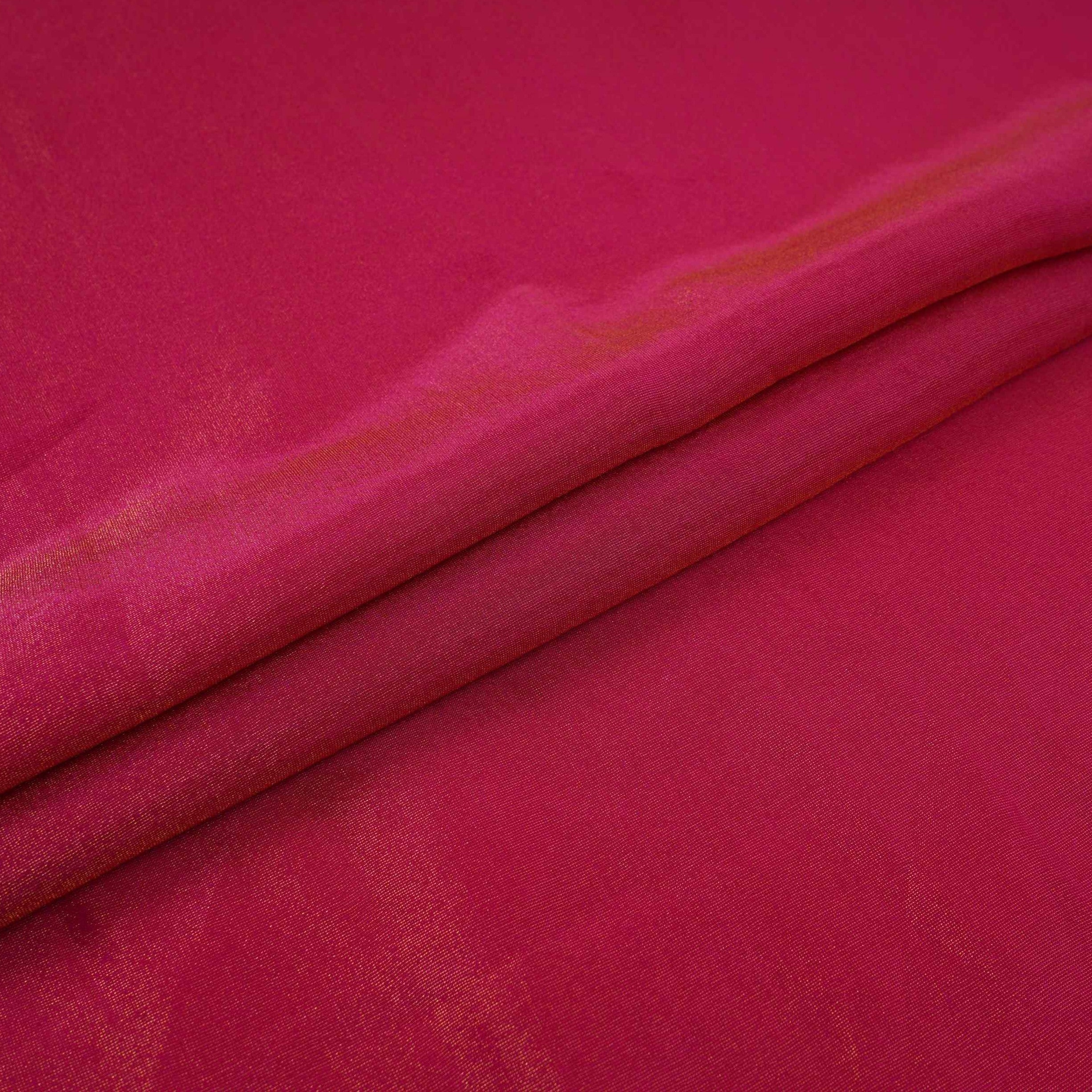 Rani Pink Solid Shimmer Tissue Fabric NFS-12 - TradeUNO