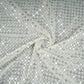 Off White Dyeable Sequence Embroidery Georgette Fabric AT-30355