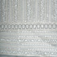 Off White Dyeable Mirror Embroidery Georgette Fabric AT-30350