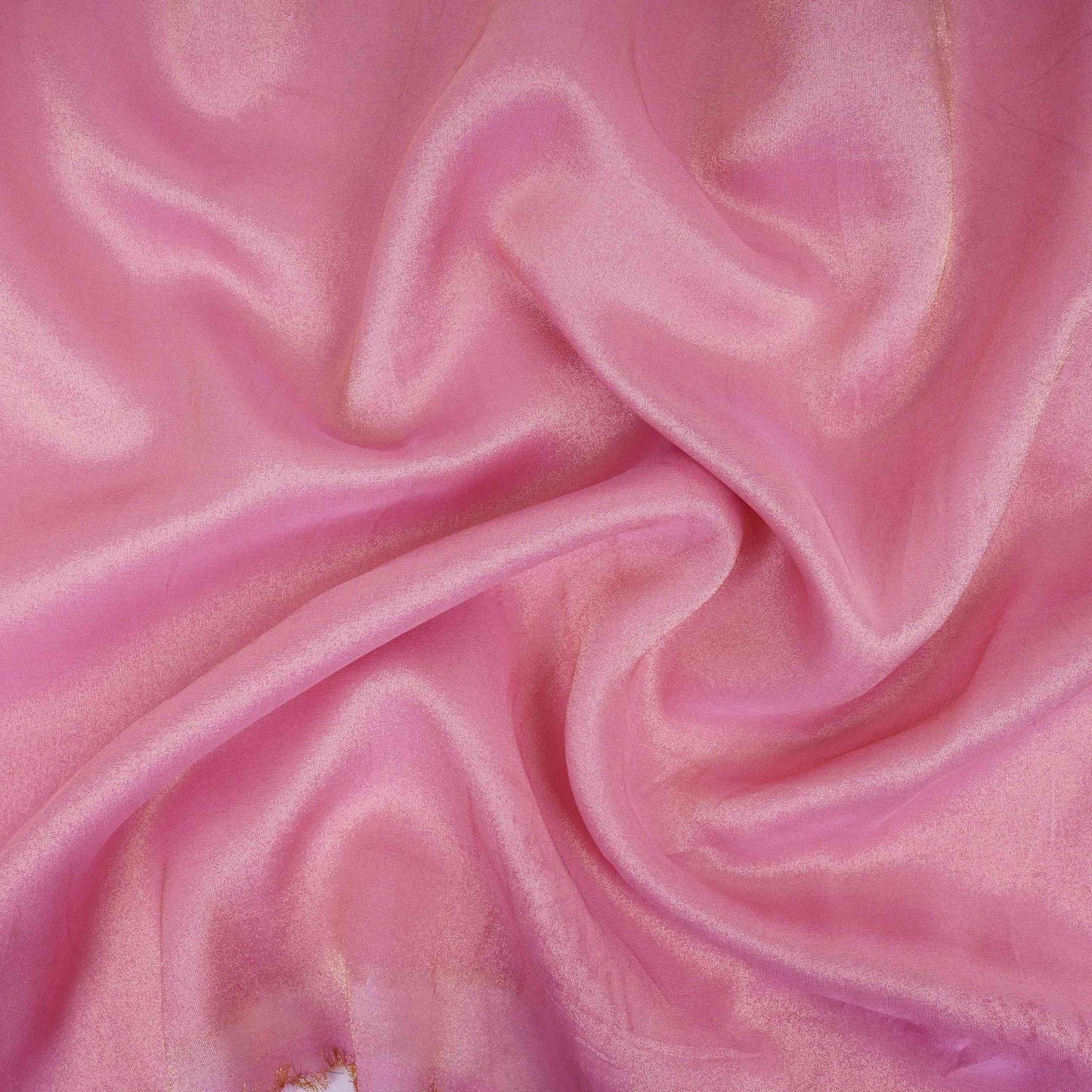 Baby Pink Solid Shimmer Tissue Fabric NFS-03