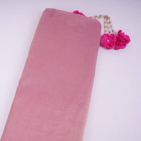 Baby Pink Solid Shimmer Tissue Fabric NFS-03