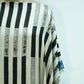 Cream with Black Stripes print Modal Silk Kaftan EEG-31640