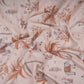 Peach floral print Cotton Linen Fabric DE-32142