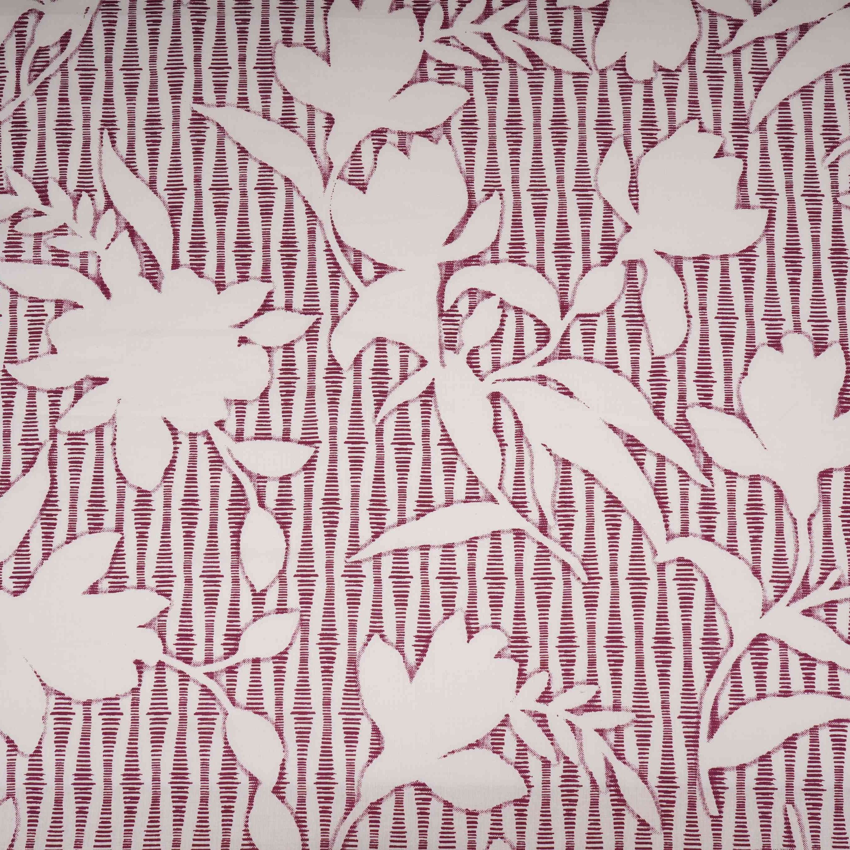 Purple Floral Print Cotton Fabric DE-32299 - TradeUNO