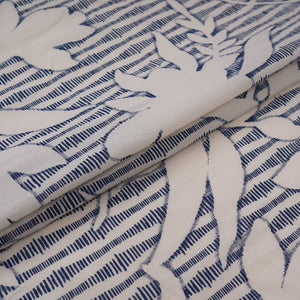Blue Floral Print Cotton Fabric DE-32298 - TradeUNO