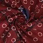Maroon With Multicolor Polka Dot Cotton Fabric DE-32295
