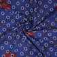 Blue With Multicolor Polka Dot Cotton Fabric DE-32296