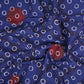 Blue With Multicolor Polka Dot Cotton Fabric DE-32296