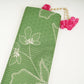 Green Floral Stripes Print Cotton Fabric DE-32294