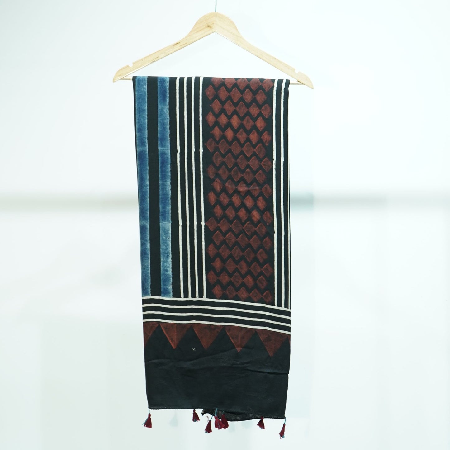 Black Ajrakh print Modal Silk Kaftan EEG-31611