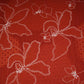 Rust Orange Floral Stripes Print Cotton Fabric DE-32293