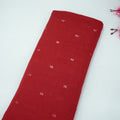 Red Floral Thread Embroidery Chanderi Fabric AT-35104