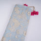 Sky Blue floral Sequins embroidery Pure 27gm Organza Fabric GPF-32284