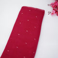 Pink Floral Thread Embroidery Chanderi Fabric AT-35101