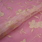 Pink floral Sequins embroidery Pure 27gm Organza Fabric GPF-32285